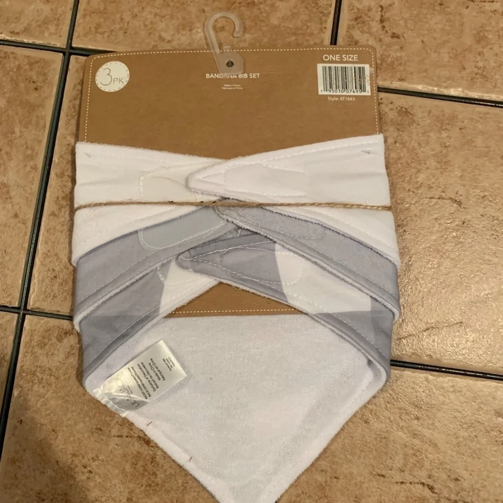 Lila & Jack Bandana Bib 3 pack NWT